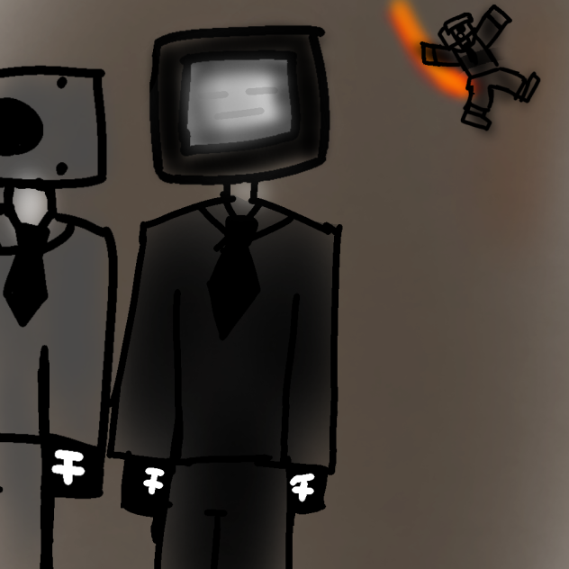 TV man and friends