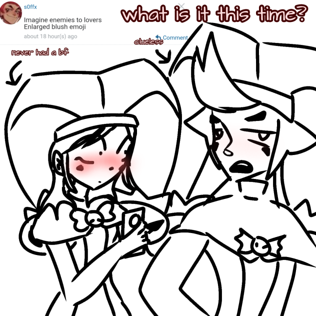 Selena and Chester (silly doodle)