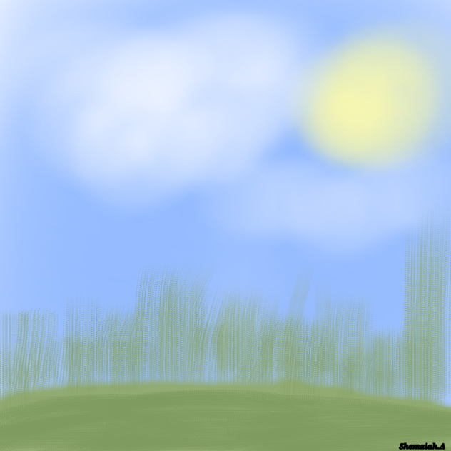 Grassy land (done on phone) - ibisPaint
