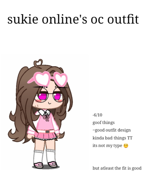 rating sukie online's oc fit on my oc