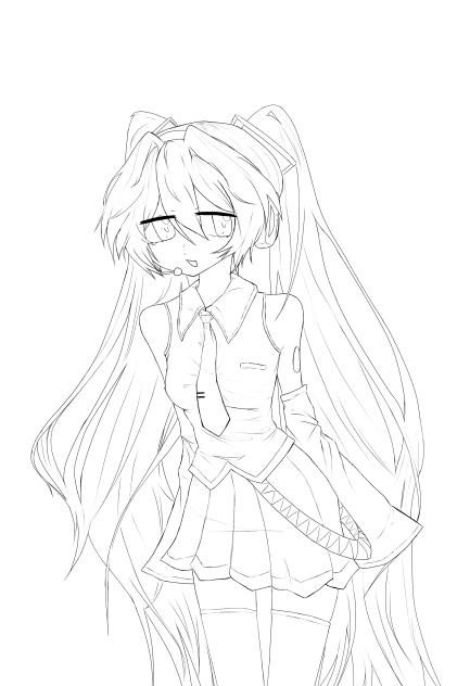Miku mi shayla lineart