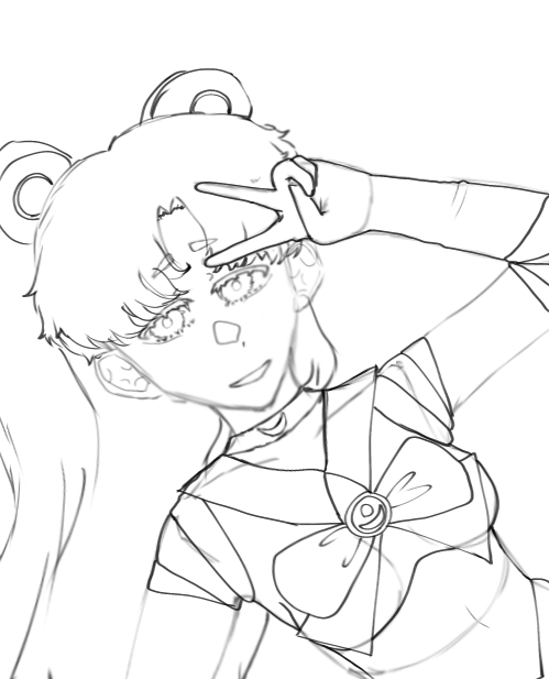 Sketch of sailor moon