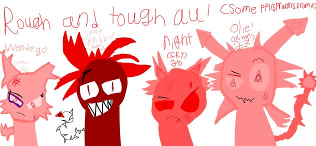 Rough and tough AU! (Based off of Raddy)