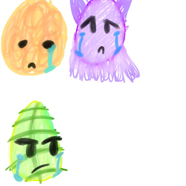 Some Easter eggs that cry