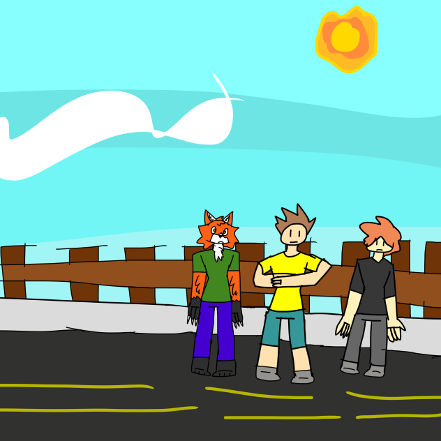 2 humans and 1 fox - ibisPaint