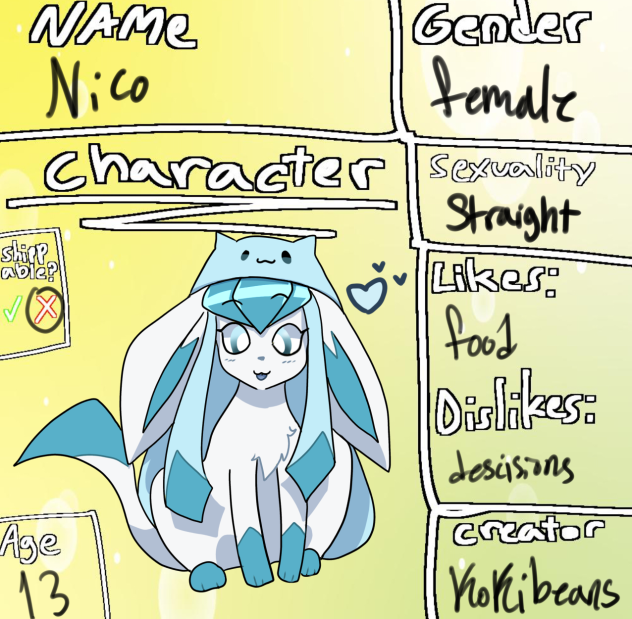 My eeveelution OC! Nico!