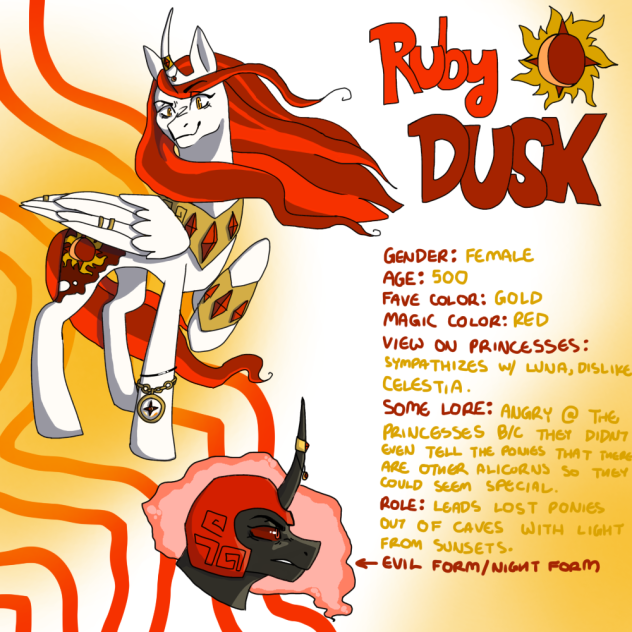 Ruby Dusk character sheet 🌇✨