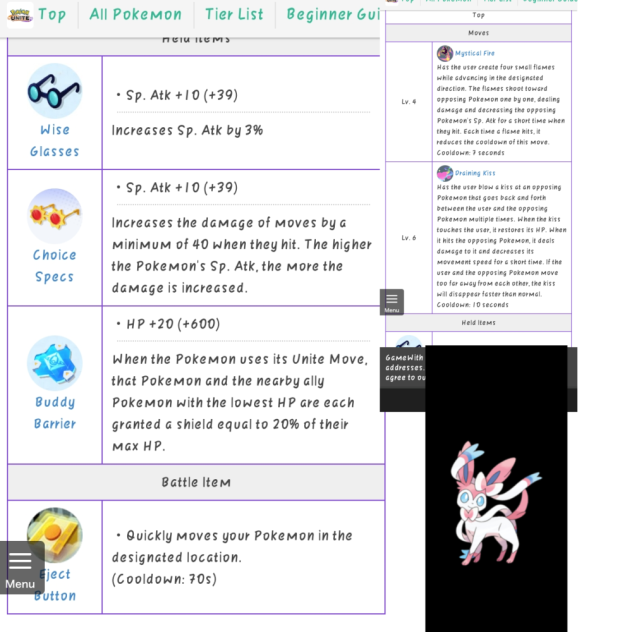 Sylveon best build and etc.