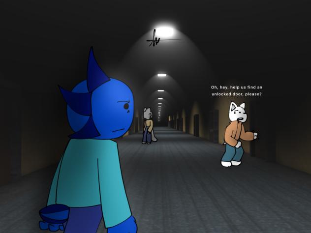 Stuck with each other through 600 rooms