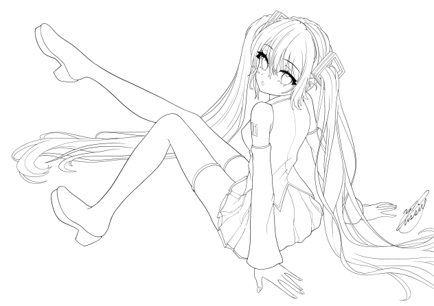 初音ミク誕生祭2024（線画）