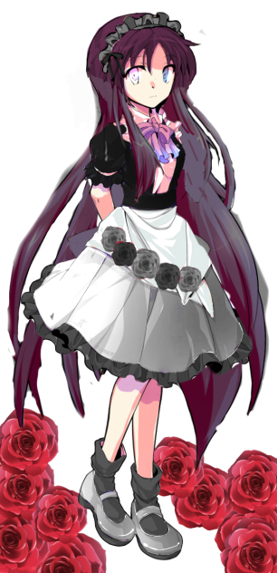 東方立ち絵改造　　黒メイド