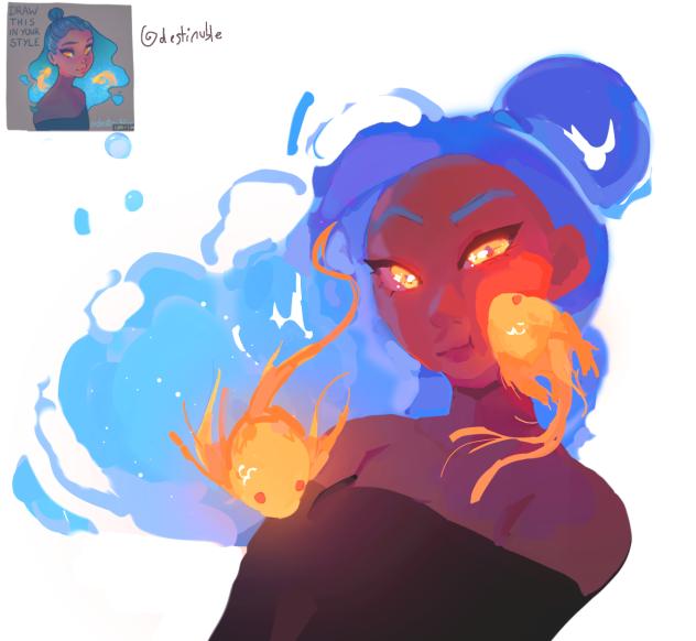 I drew it in my style yarhhh