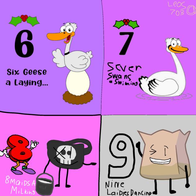 12 days of Chrismas day 6th to 9th