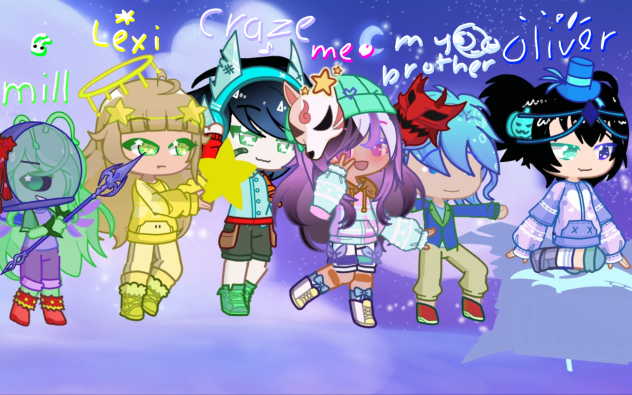 my ocs in gl2 (also me & my brother)
