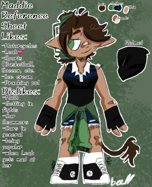 Maddie Reference Sheet⚙🚲