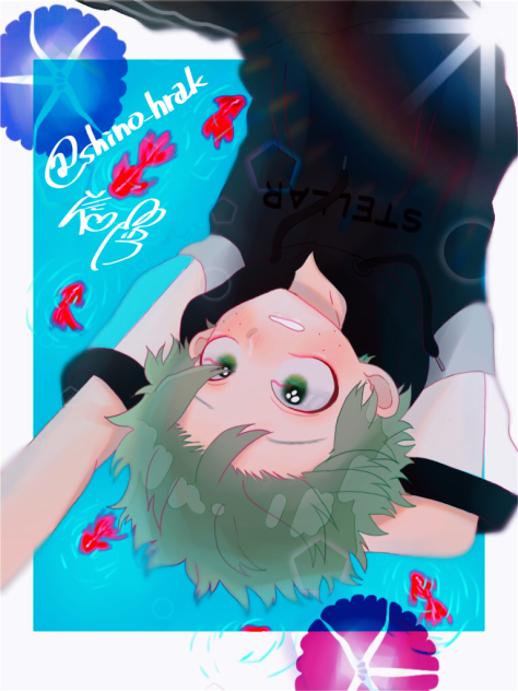 緑谷出久と金魚と朝顔