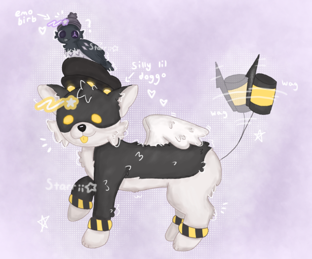 Birb Uzi and doggo N