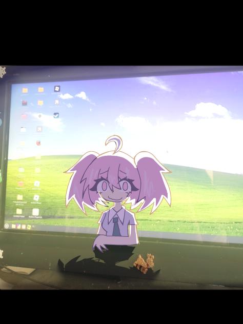 why tf is she coming out of my screen