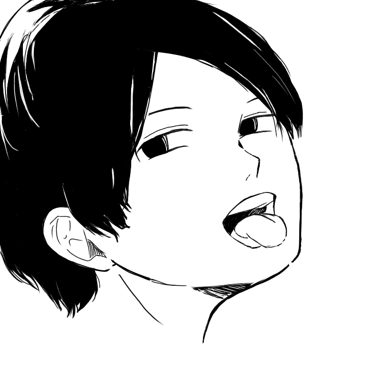 国見英 モノクロ Ibispaint