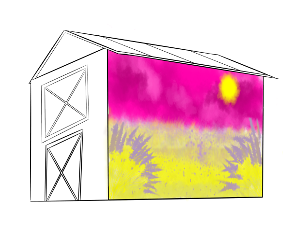 Lavender Field Mural
