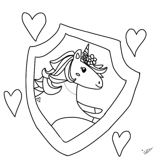 cute unicorn badge - ibisPaint