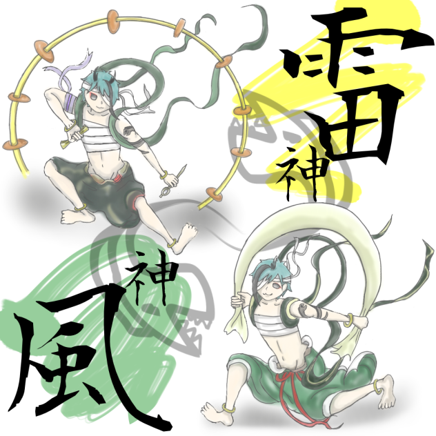 風神雷神ウツボ神。