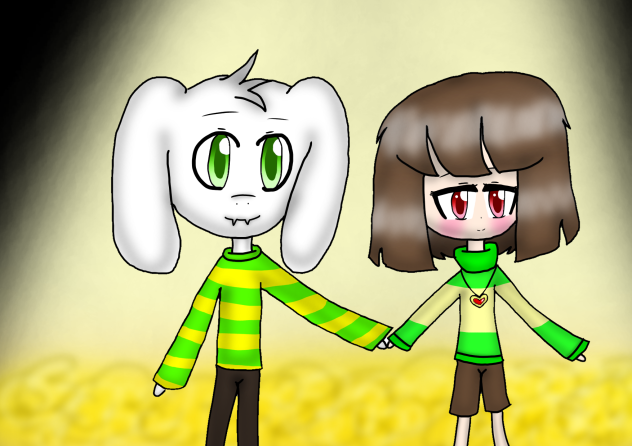 Asriel and Chara from Undertale