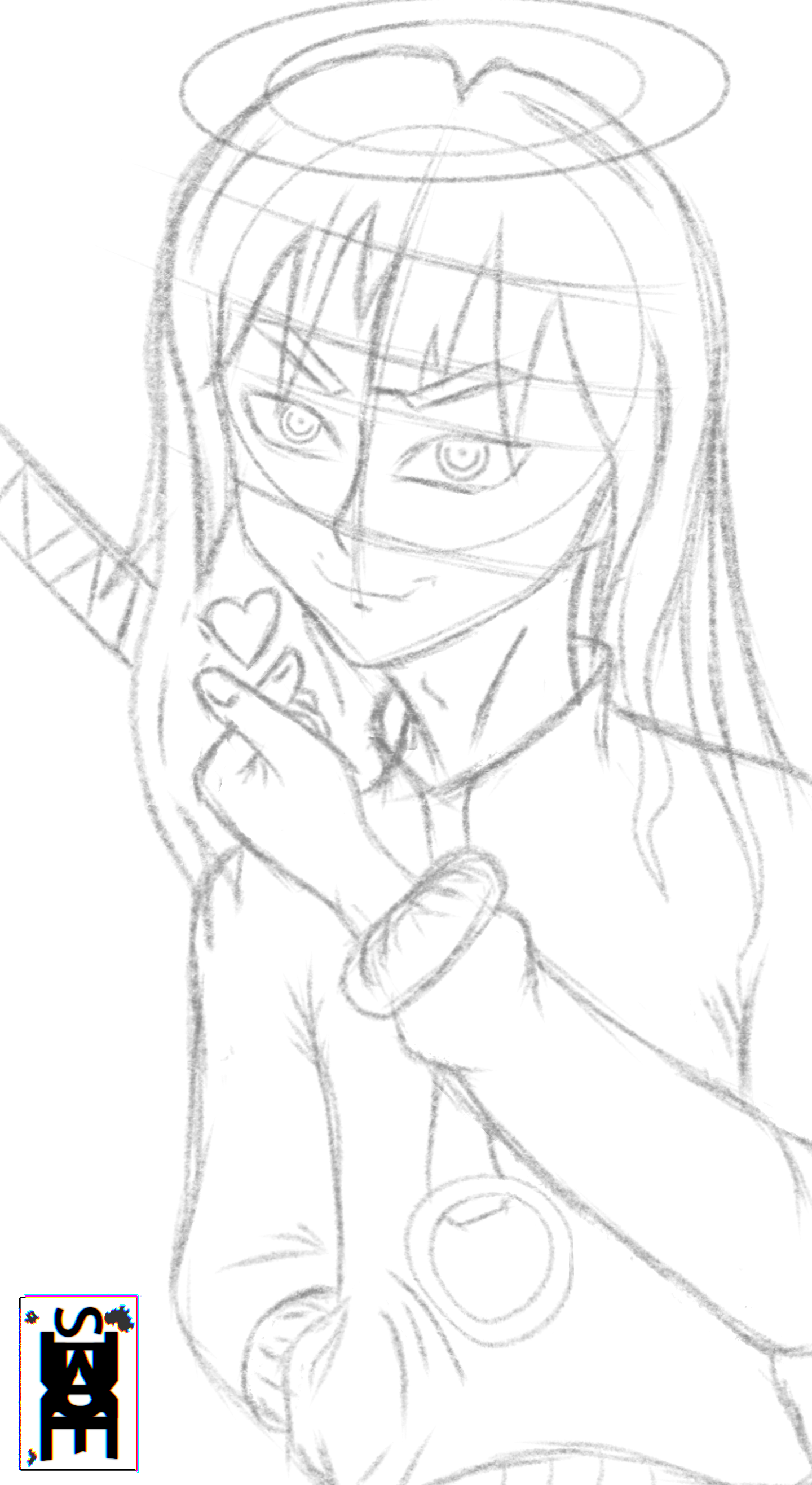 personagem novo oc - esboço completo - ibisPaint