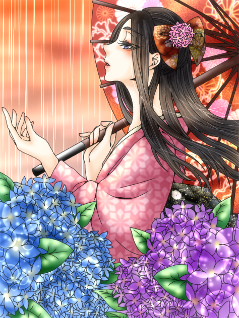 【塗った】五月雨