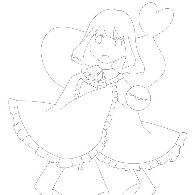 クリスマスこいしちゃん！線画