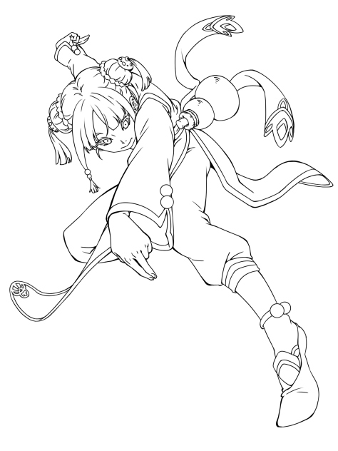 ☆我が拳にひれ伏しなさい‼︎☆(線画)