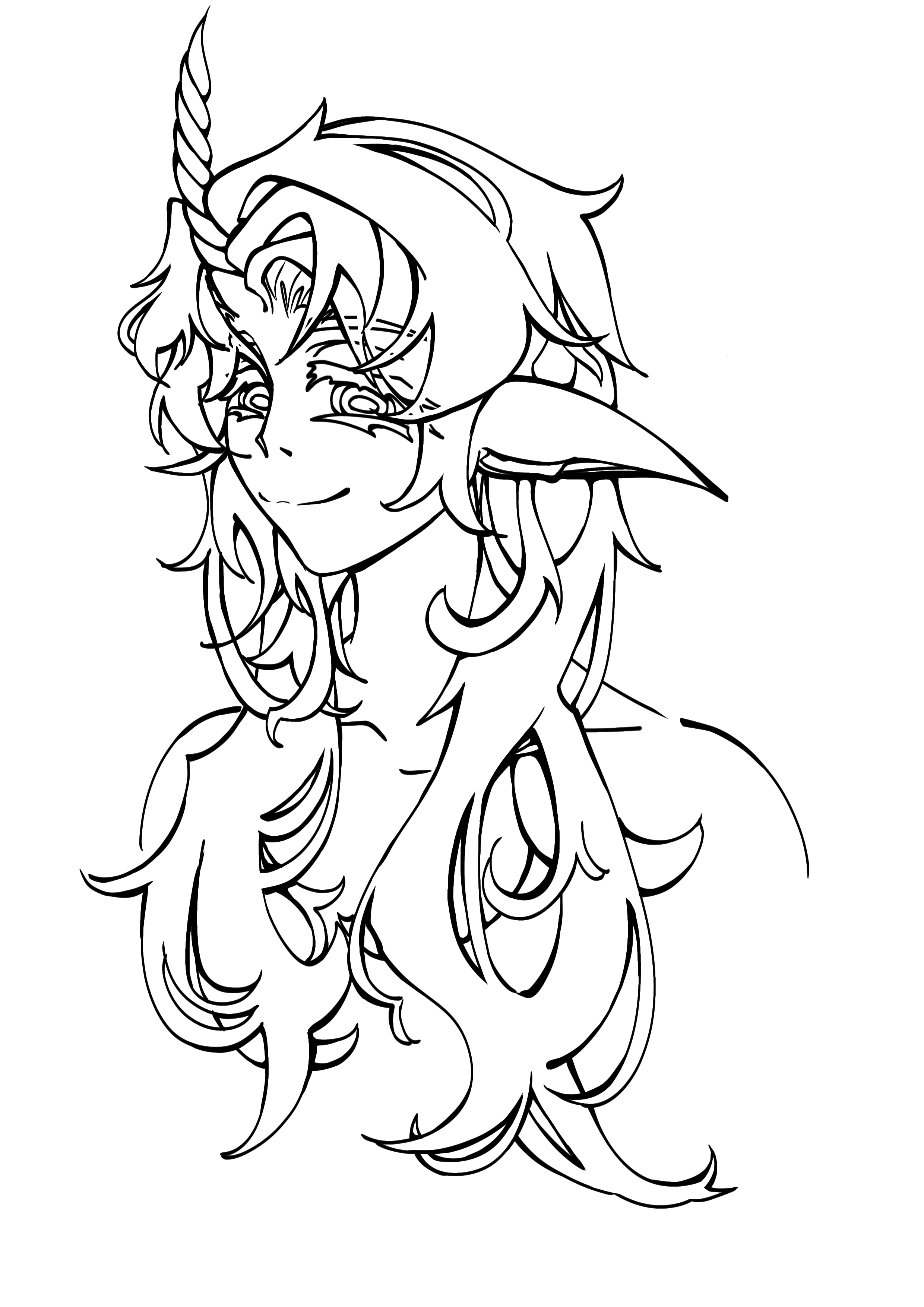 The Unicorn (LINEART) - ibisPaint