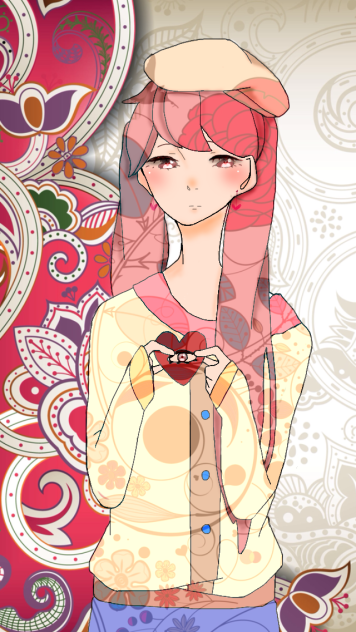 はにかみ女の子