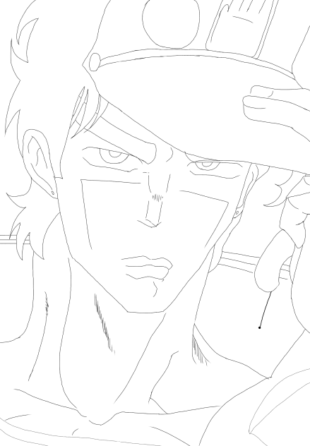 空条承太郎の線画です
