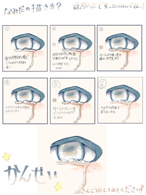 涙の描き方　のぞいて見てね！！