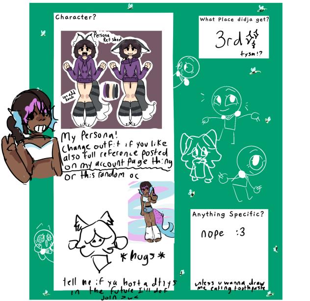Prize sheet thingy! Bee dtiys