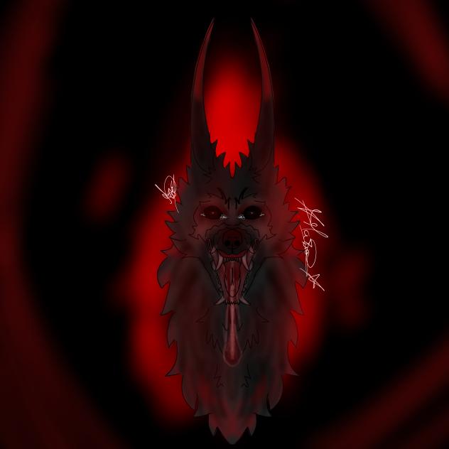 creepy wolf (redraw and redsign)