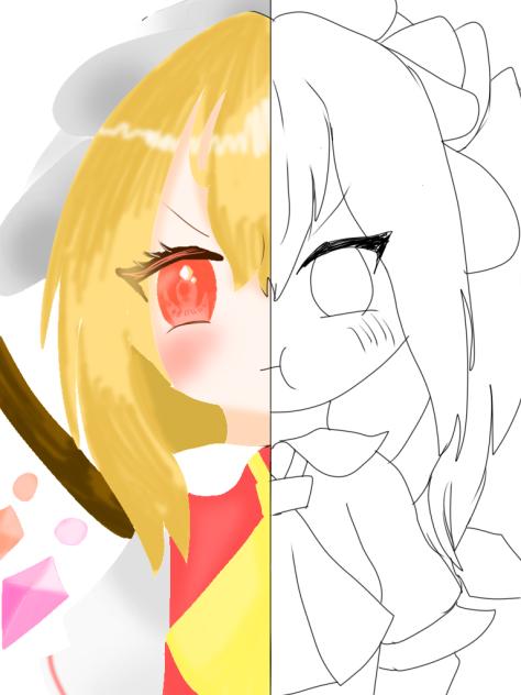 フランちゃん！半分塗ってー！