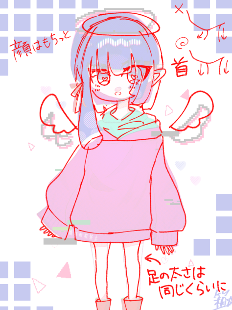 hako・daikichiさんのイカちゃん赤ペン
