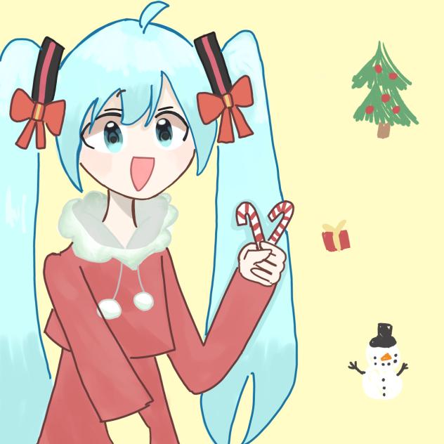 Miku navideña chafa