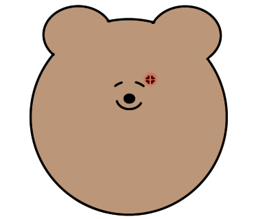 優しく怒ってるクマを描きました