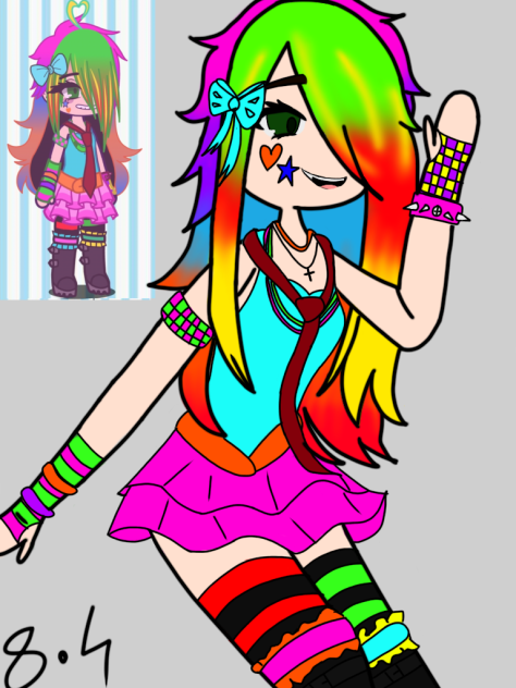 Drawing my gacha oc wip2