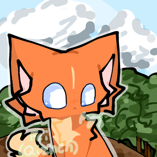 Cat looking at a forest