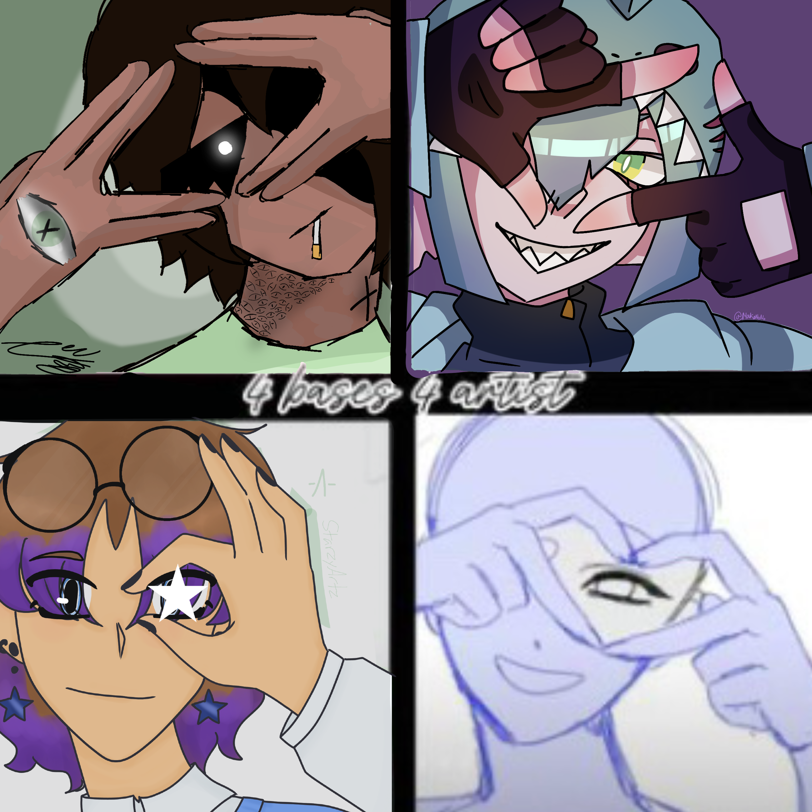 4 bases 4 artits collab - ibisPaint