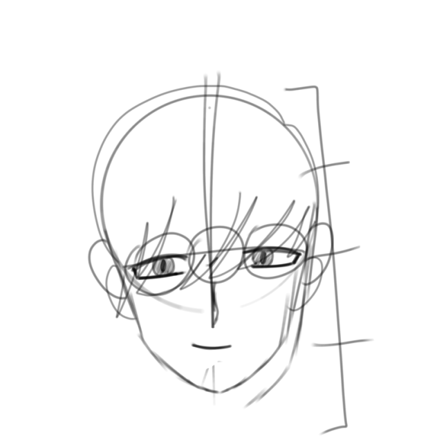 Third attempt drawing an adult man