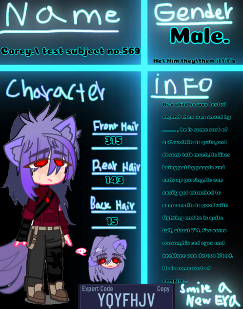Smile a new era character sheet