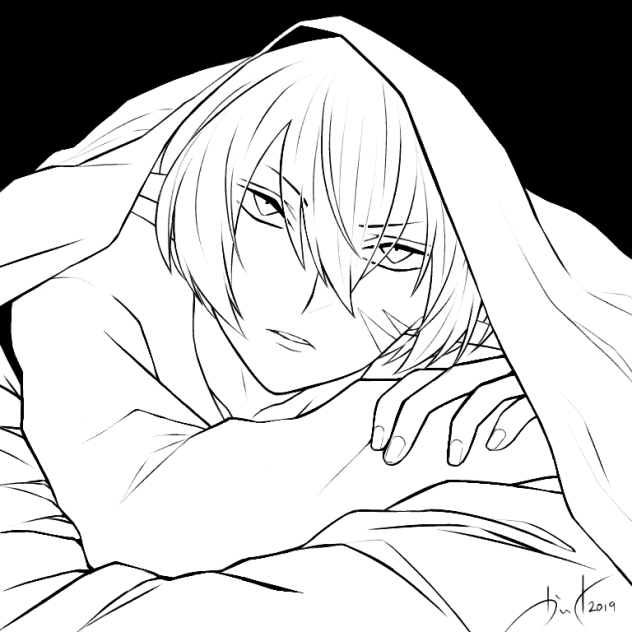 オリキャラ７（塗り絵）