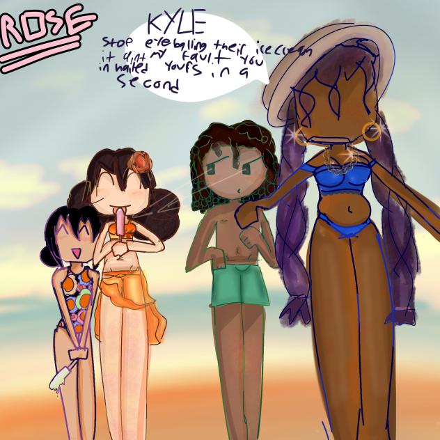 my ocs on the beach