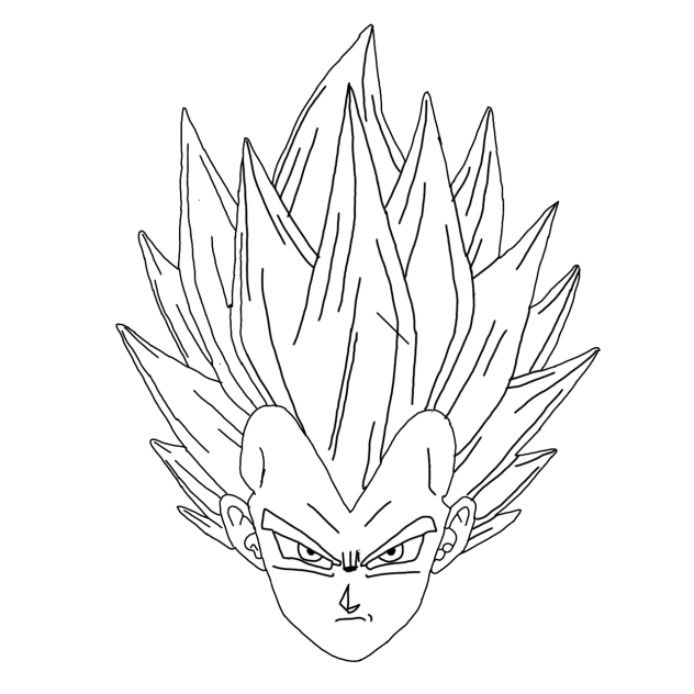 Drawing Vegeta's Head