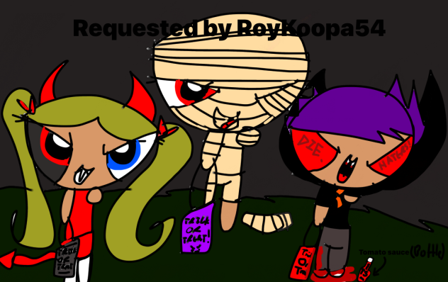 Powerpunk girls - trick-or-treating!